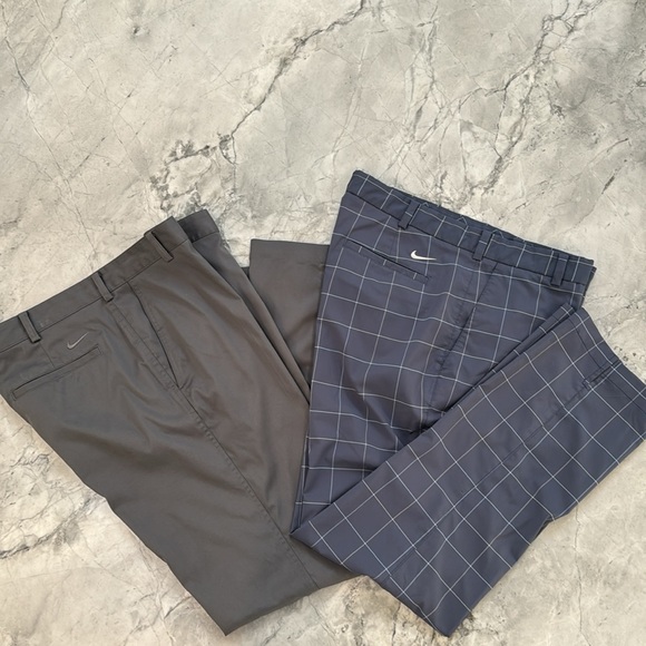 Nike Dri-Fit pants, one gray and one blue checkers both are 36x34 - Picture 3 of 3
